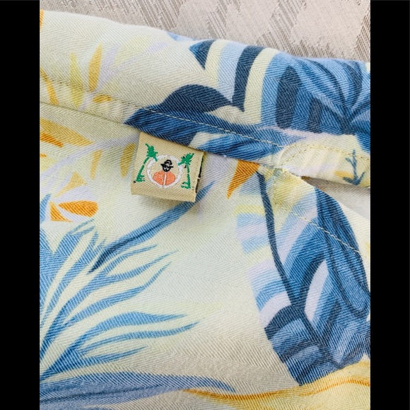 Joe Marlin Men’s 2XL Hawaiian Shirt Yellow, Blue - Picture 5 of 9